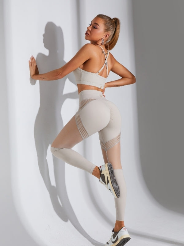 Fitnmez Female Mesh Quick Dry Elastic Tight Leggings